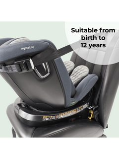 My Babiie MBCSSPINTTCH i-Size 40-150cm Top Tether Spin Car Seat Slate Blue My Babiie Mama's Joy