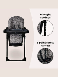 My Babiie MBHC8 Premium Highchair Adjustable 3 Recline Positions 6 Height Black MyBabiie Mama's Joy