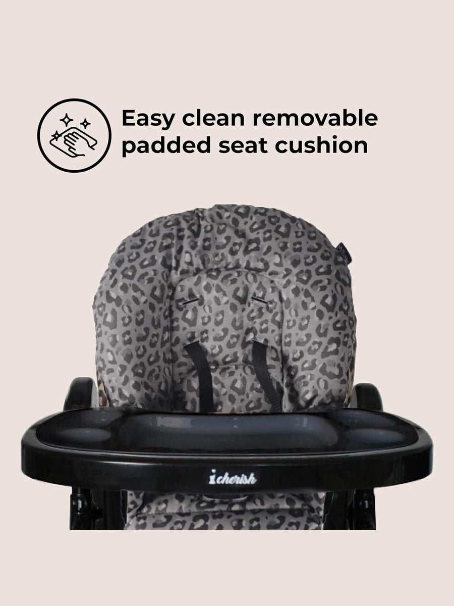 My Babiie MBHC8 Premium Highchair Adjustable 3 Recline Positions 6 Height Black MyBabiie Mama's Joy