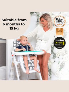 My Babiie MBHC8GE Premium Highchair – Billie Faiers Elephants My Babiie Mama's Joy