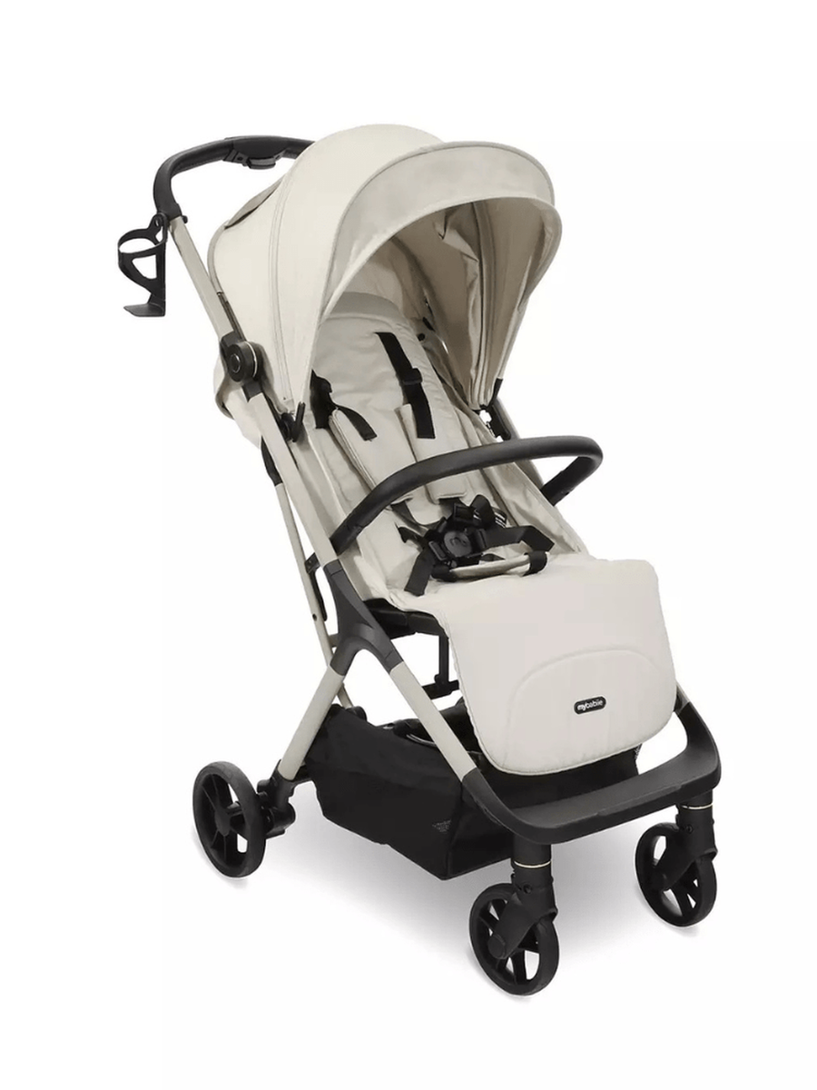 My Babiie MBX7 Ivory Compact Stroller – Lightweight, Auto-Fold, Birth to 22kg My Babiie Mama's Joy