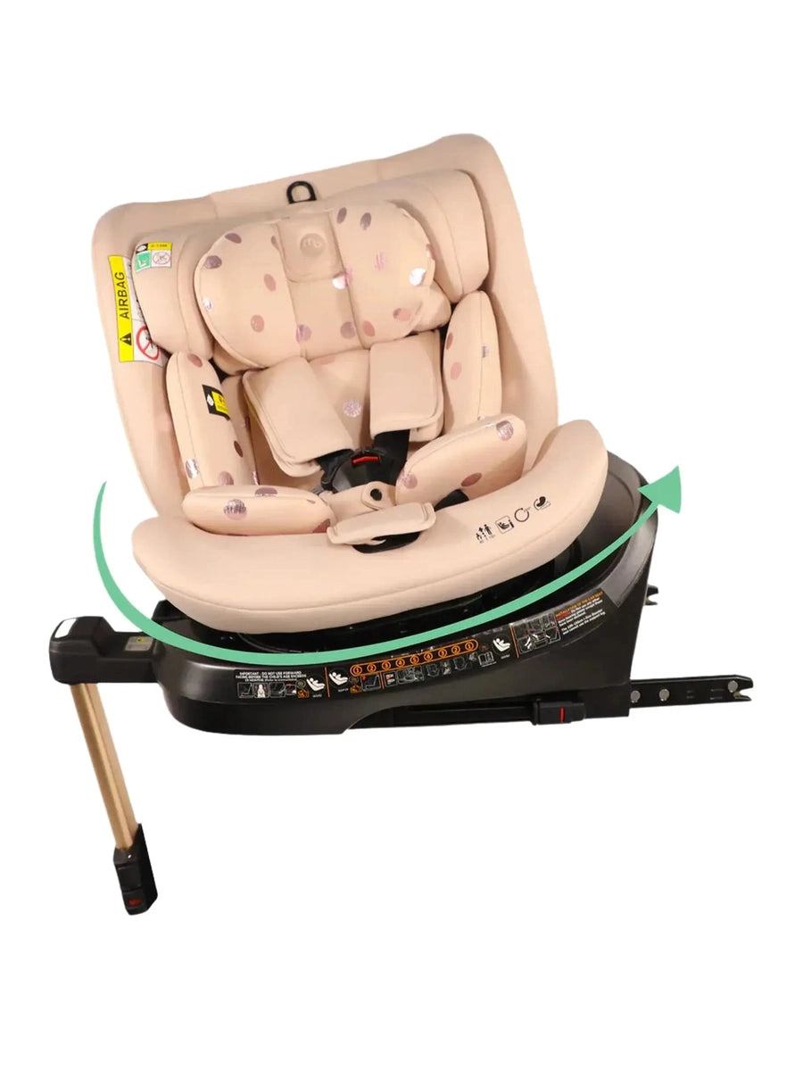 My Babiie Spin i-Size Car Seat - Pink Polka MBCSSPINSFPP My Babiie Mama's Joy