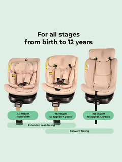 My Babiie Spin i-Size Car Seat - Pink Polka MBCSSPINSFPP My Babiie Mama's Joy