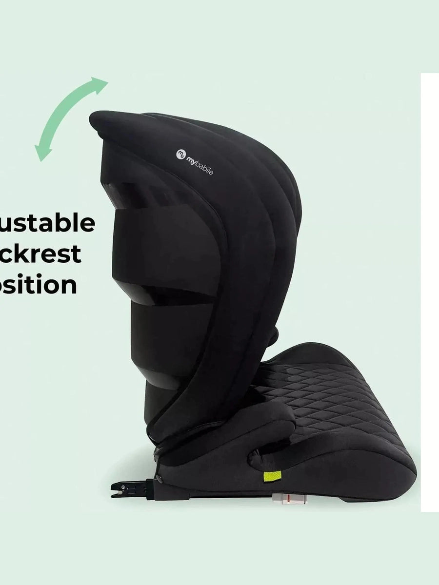 My Babiie i-Size Car Seat 100–150cm | Isofix | From 4 to 12 Years | Quilted Black My Babiie Mama's Joy