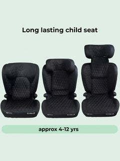 My Babiie i-Size Car Seat 100–150cm | Isofix | From 4 to 12 Years | Quilted Black My Babiie Mama's Joy