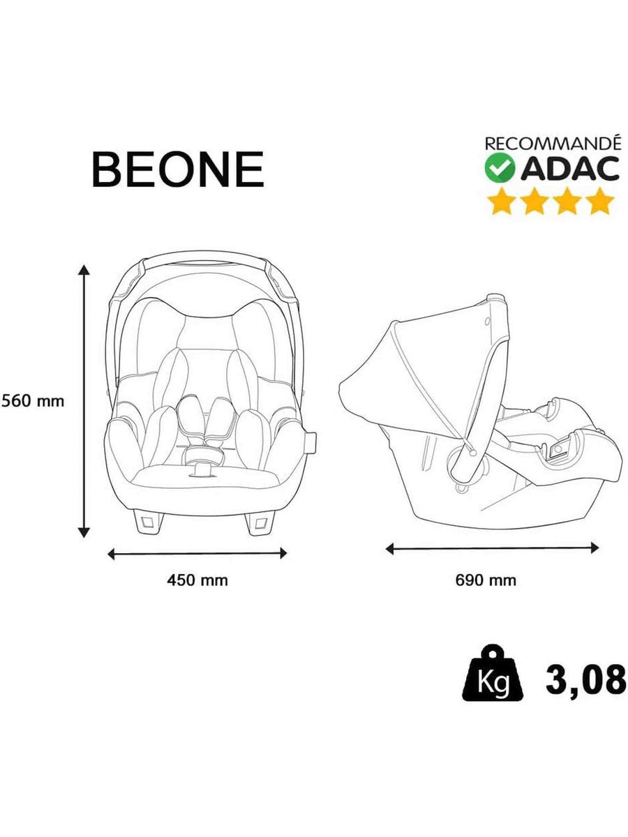 NANIA BEONE Car Seat Carrier Groupe 0+ 0-13kg Disney Mickey Nania Mama's Joy
