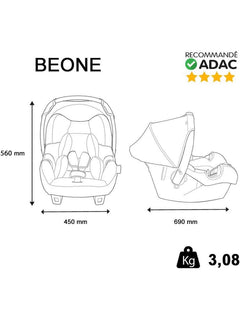 NANIA BEONE Car Seat Carrier Groupe 0+ 0-13kg Disney Mickey Nania Mama's Joy