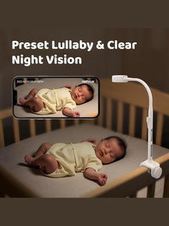 NETVUE Peekababy Baby Camera – Smart Monitor with Sleep Analysis, 4-in-1 Crib Mount & Night Vision Netvue Mama's Joy