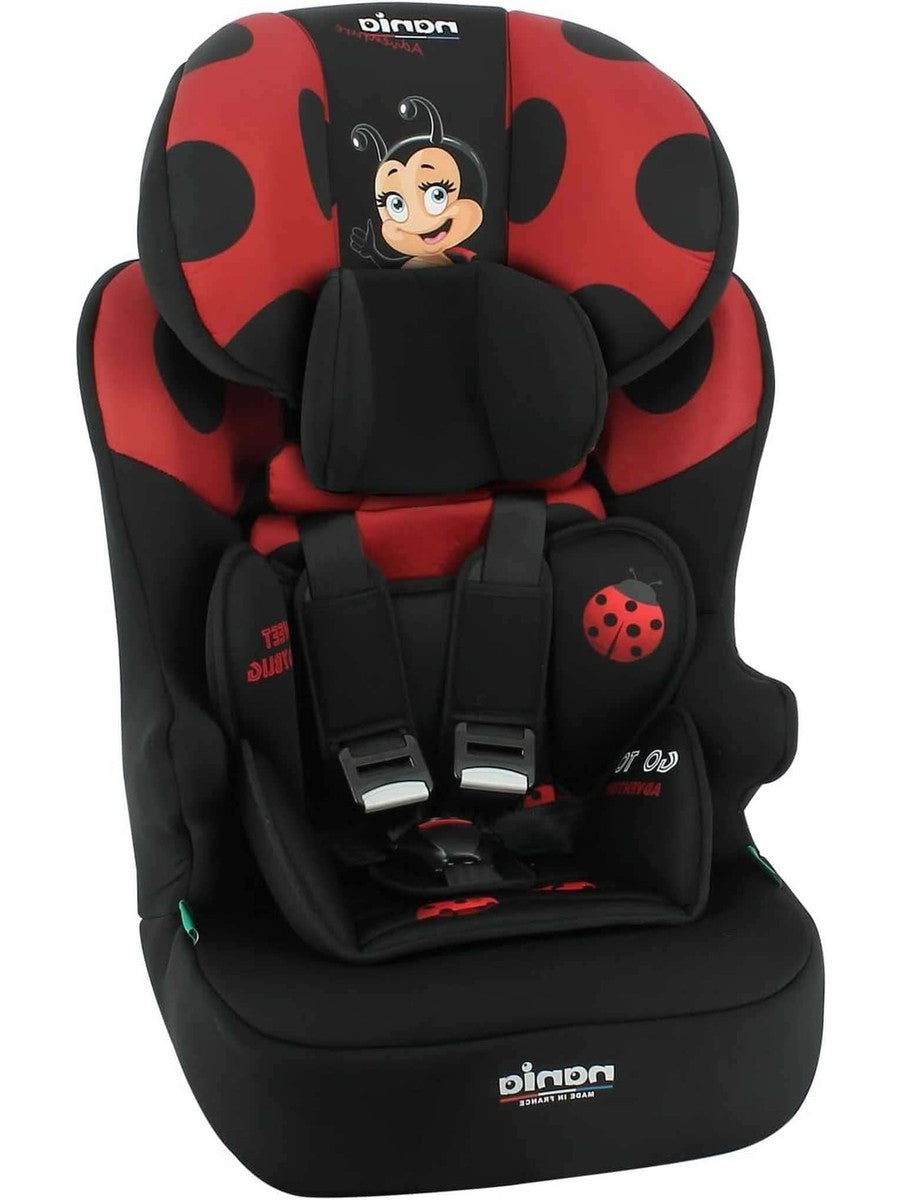 Nania Race I Car Seat I-size High Back Booster 76-140Cm Ladybird Nania Mama's Joy
