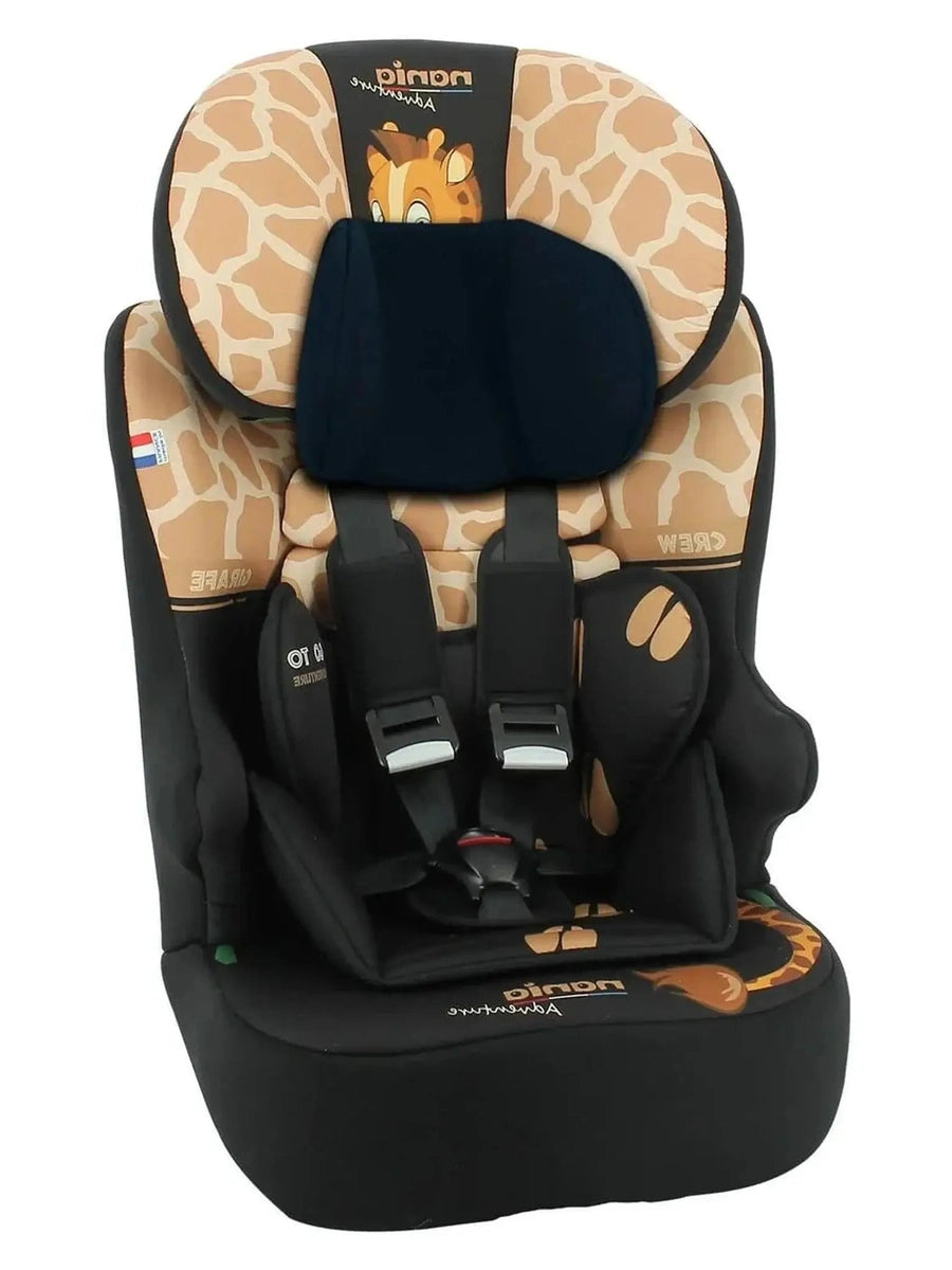 Nania Race I Car Seat I-size High Back Booster 76-140Cm Giraffe Nania Mama's Joy