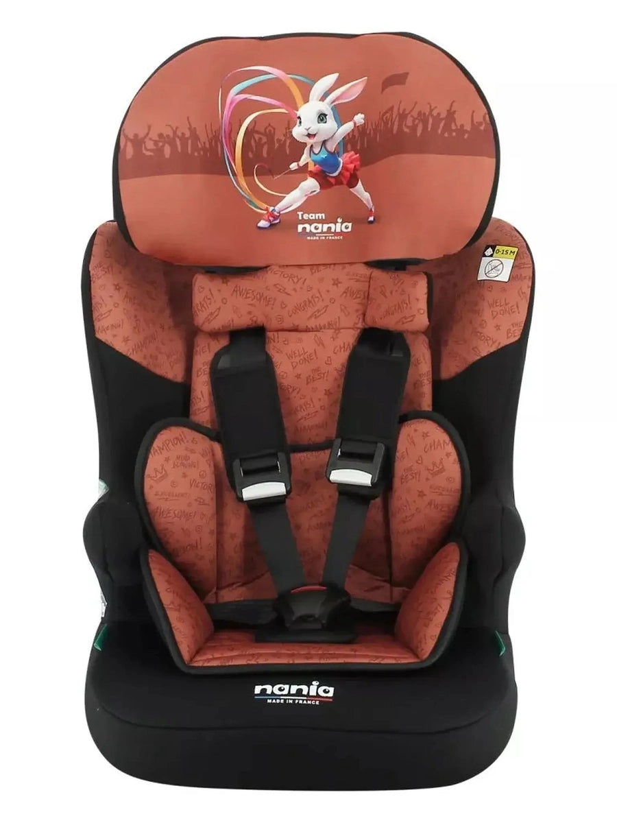 Nania Race I Car Seat I-size High Back Booster 76-140Cm Rabbit Gymnast Nania Mama's Joy