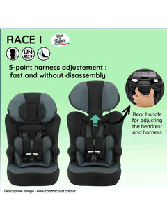 Nania Race I Car Seat I-size High Back Booster 76-140Cm Cat Skate Nania Mama's Joy