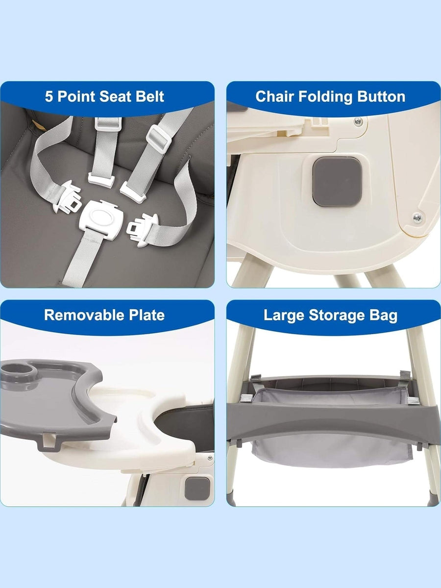 Nukdey 3in1 Convertible Baby High-Chair Nukdey Mama's Joy