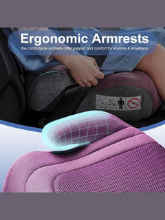 Pf.Ebro i-Size Booster Seat Toddler Car Seat Lightweight Backless Booster Purple Pf. Ebro Mama's Joy