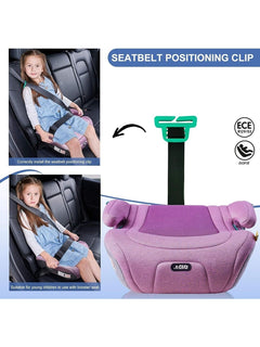 Pf.Ebro i-Size Booster Seat Toddler Car Seat Lightweight Backless Booster Purple Pf. Ebro Mama's Joy