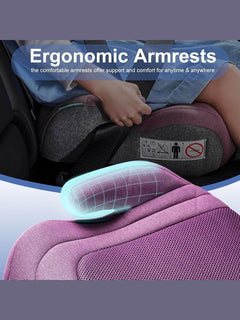 Pf.Ebro i-Size Booster Seat Toddler Car Seat Lightweight Backless Booster Purple Pf. Ebro Mama's Joy