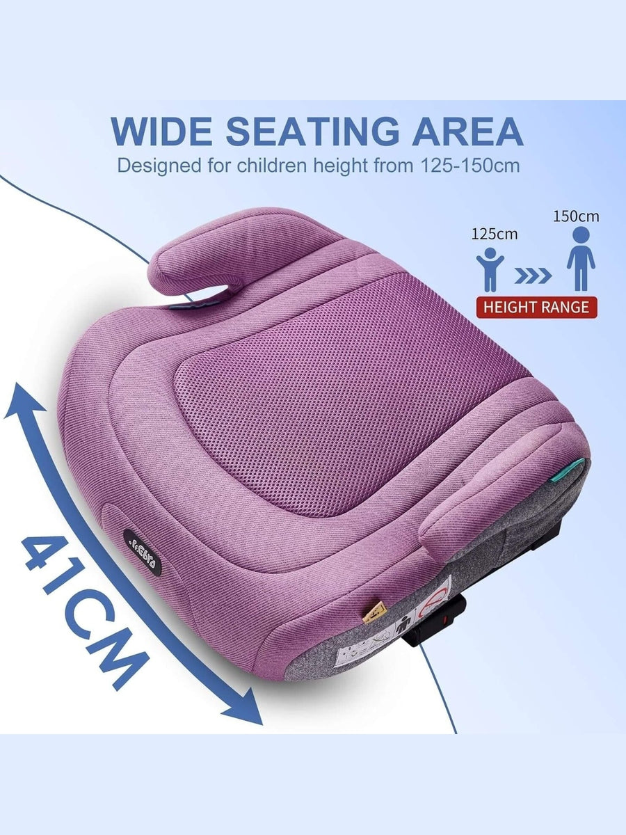 Pf.Ebro i-Size Booster Seat Toddler Car Seat Lightweight Backless Booster Purple Pf. Ebro Mama's Joy