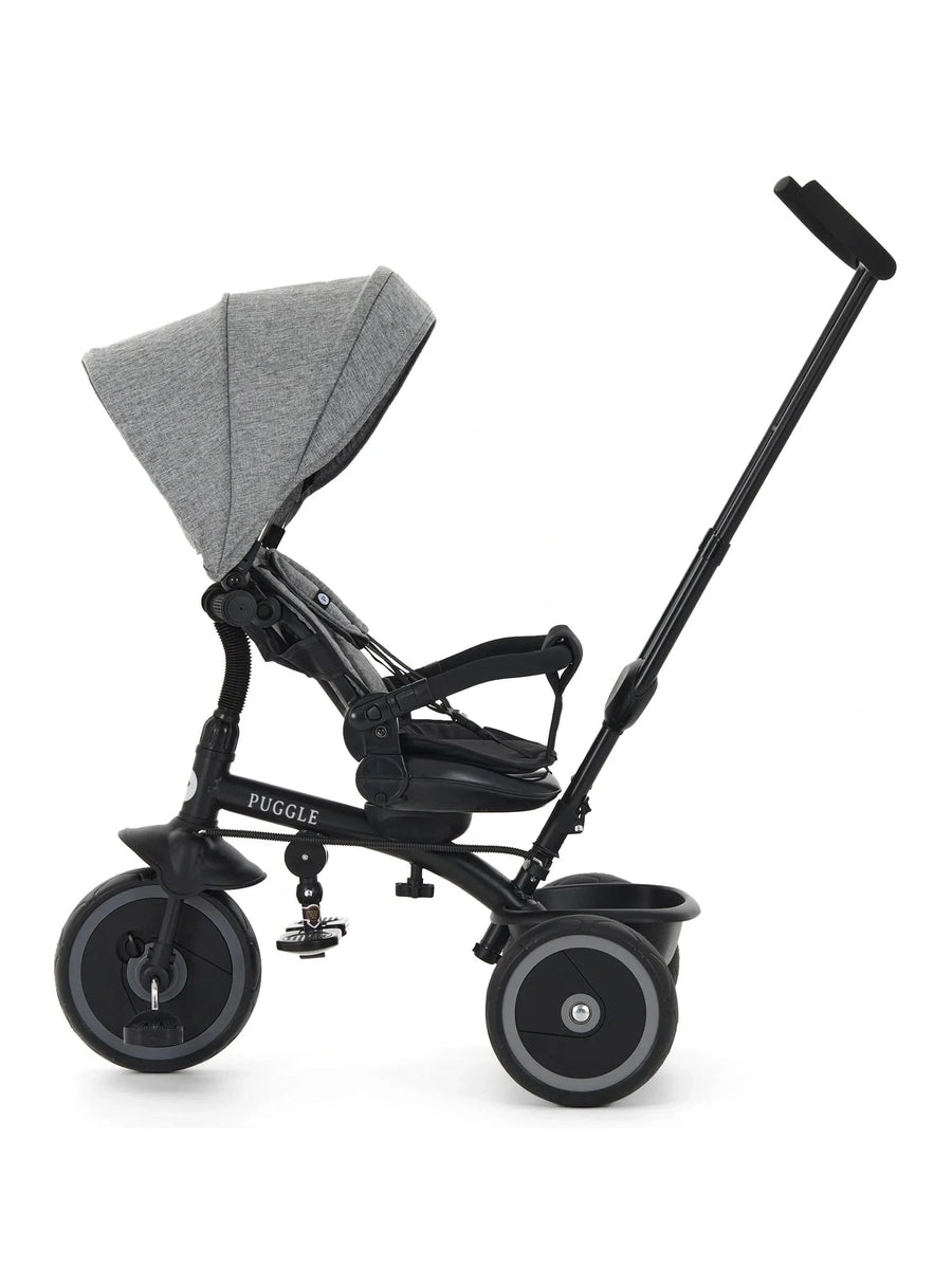 Puggle Easy Twist 6-in-1 Folding Trike with Parent Handle – Melange Grey Puggle Mama's Joy