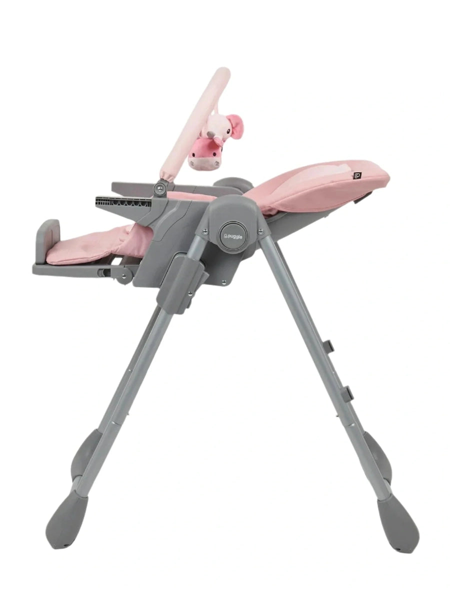Puggle Foodie Eat & Play 9-in-1 Hi-Lo Highchair – Blush Pink Puggle Mama's Joy