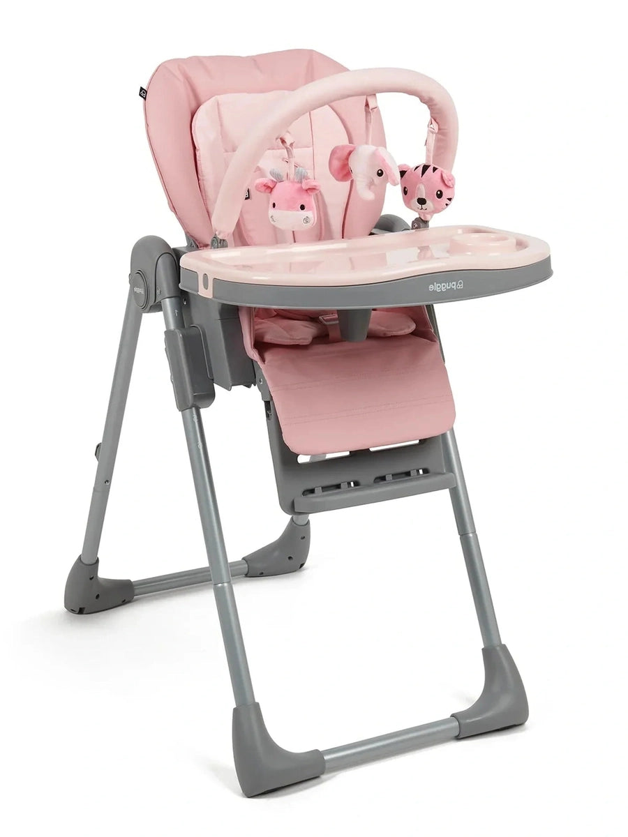 Puggle Foodie Eat & Play 9-in-1 Hi-Lo Highchair – Blush Pink Puggle Mama's Joy