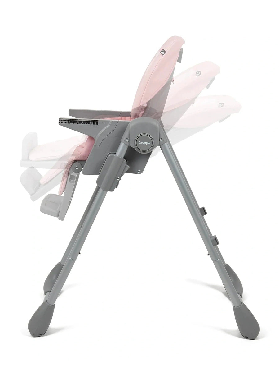 Puggle Foodie Eat & Play 9-in-1 Hi-Lo Highchair – Blush Pink Puggle Mama's Joy