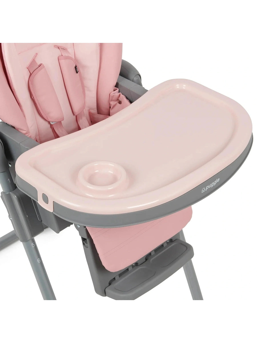 Puggle Foodie Eat & Play 9-in-1 Hi-Lo Highchair – Blush Pink Puggle Mama's Joy