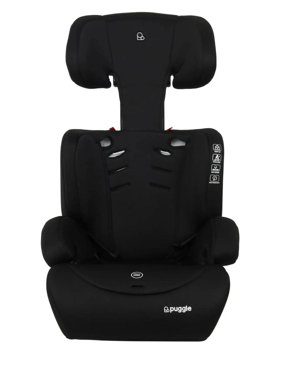 Puggle Maxi Gro Comfort Plus Group 1/2/3 Eco Car Seat - Storm Black Puggle Mama's Joy