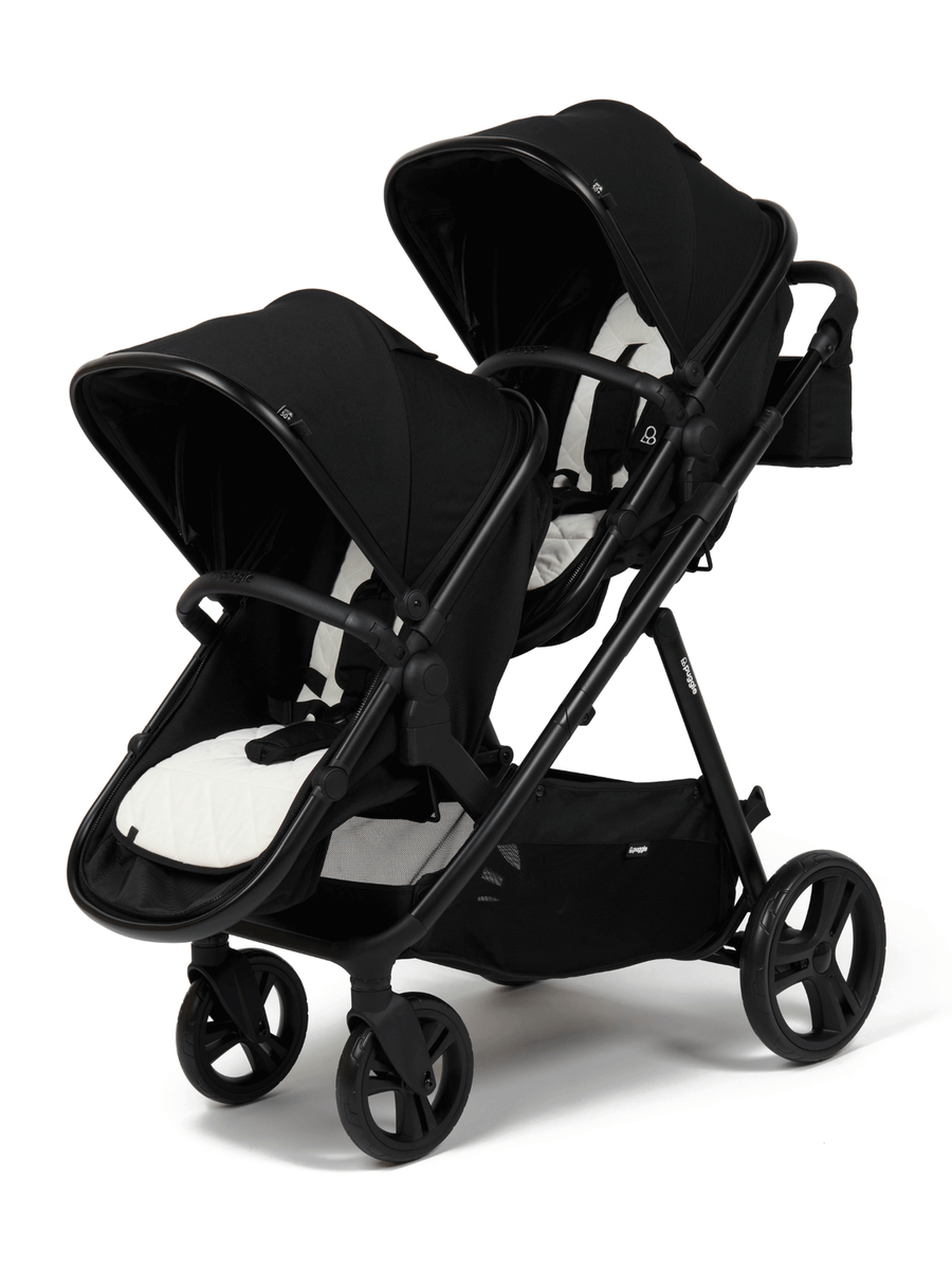 Puggle Memphis 2-in-1 Travel System Duo i-Size Double Pushchair - Midnight Black Puggle Mama's Joy