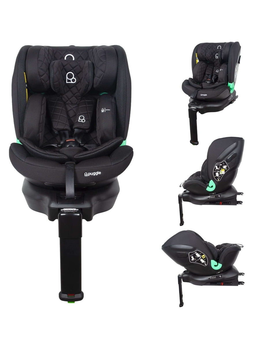 Puggle i-Size Ultimate Safe Max Car Seat 360° Rotate Group 0+/1/2/3 – Midnight B Puggle Mama's Joy