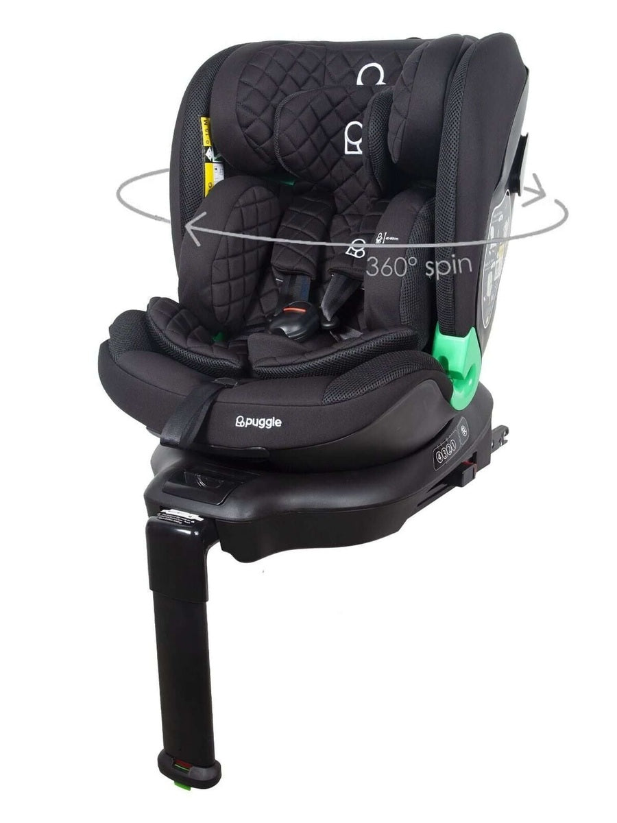 Puggle i-Size Ultimate Safe Max Car Seat 360° Rotate Group 0+/1/2/3 – Midnight B Puggle Mama's Joy