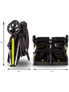 Red Kite Push Me Double/Twin Stroller. Side-by-Side Twin Stroller Lightweight Red Kite Mama's Joy