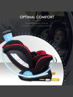 Reecle 360 Swivel ISOFIX Car Seat for Group 0+1/2/3 Red Reecle Mama's Joy