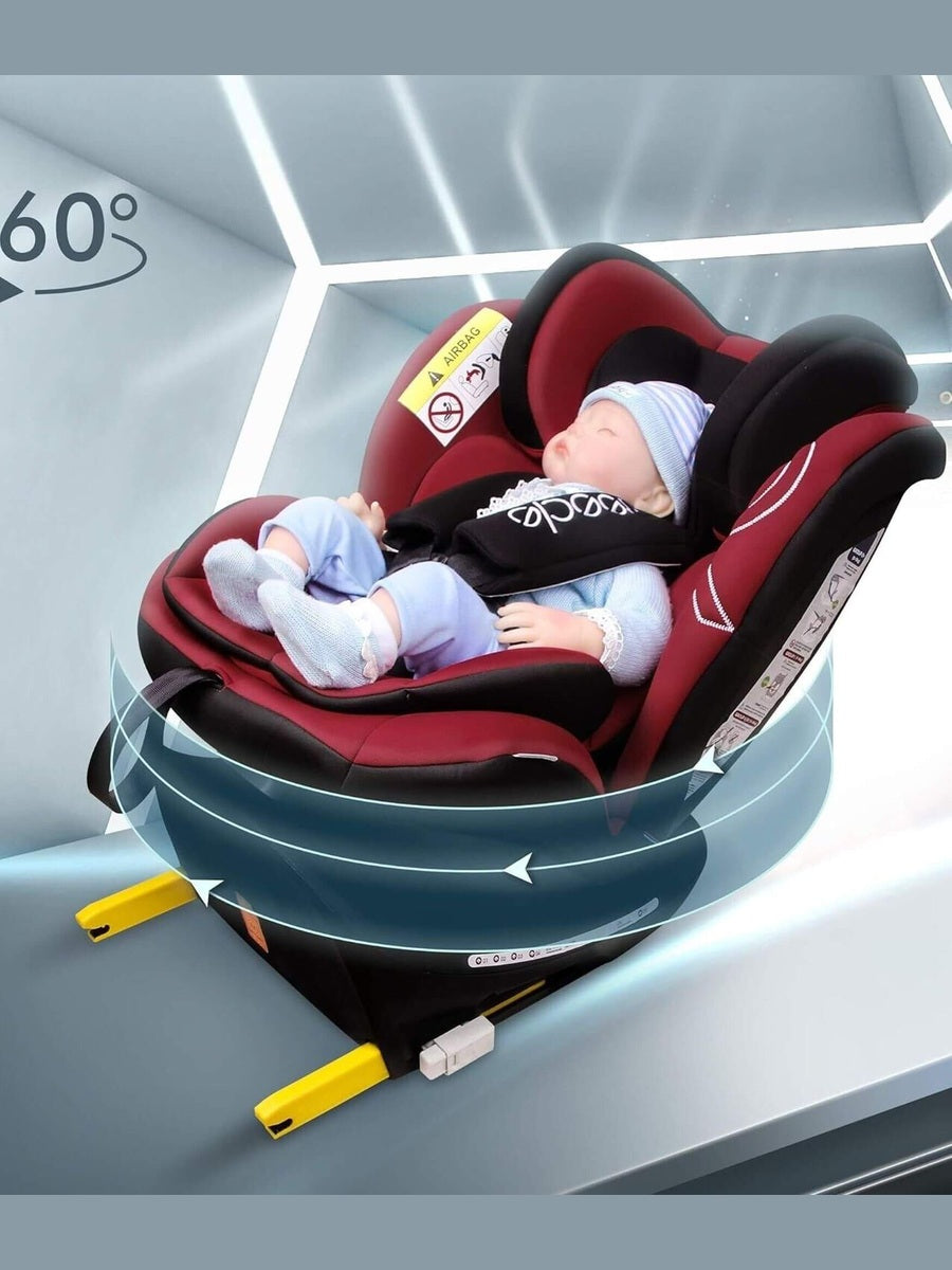 Reecle 360 Swivel ISOFIX Car Seat for Group 0+1/2/3 Red Reecle Mama's Joy