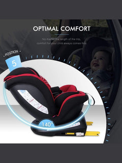 Reecle 360 Swivel ISOFIX Car Seat for Group 0+1/2/3 Red Reecle Mama's Joy