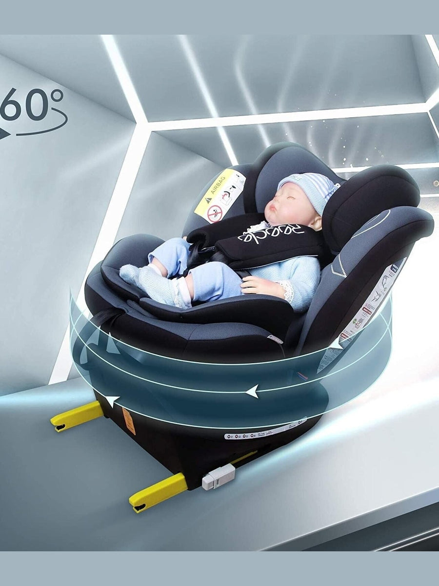Reecle 360 Swivel ISOFIX Car Seat for Group 0+1/2/3 Grey Reecle Mama's Joy
