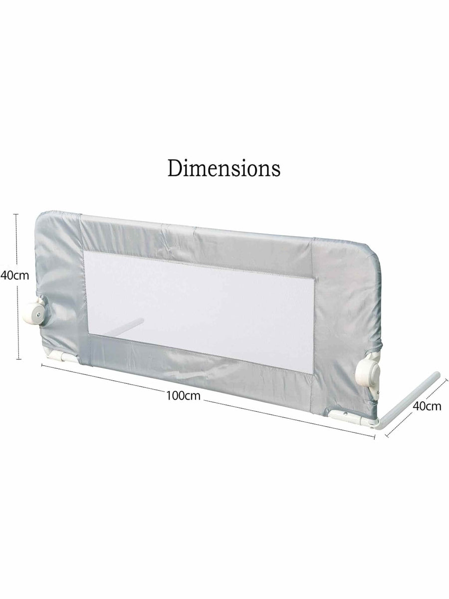 Safetots Bed Rail, Grey 100cm Wide x 40cm Tall, Toddler Bed Guard for Safety, Secure Child Bed Rail Safetots Mama's Joy
