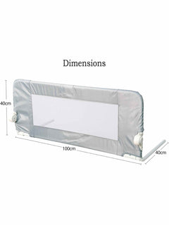 Safetots Bed Rail, Grey 100cm Wide x 40cm Tall, Toddler Bed Guard for Safety, Secure Child Bed Rail Safetots Mama's Joy