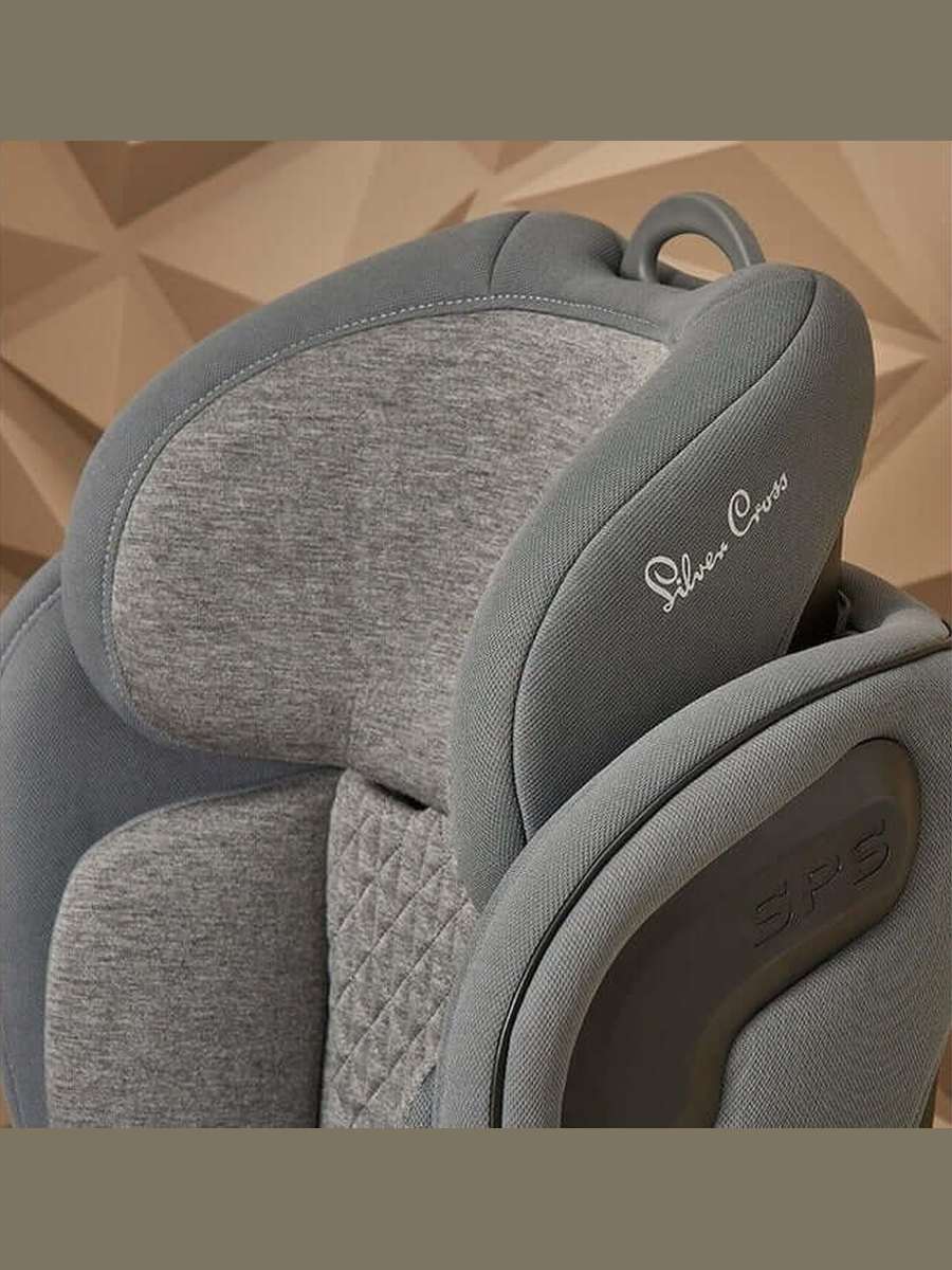 Silver Cross Discover i-Size ISOFIX Child Baby Comfort Car Seat Booster Glacier Silver Cross Mama's Joy