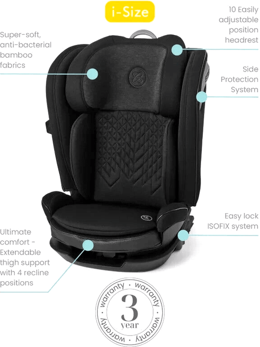 Silver Cross Discover i-Size with ISOFIX Child Baby Car Seat Booster - Space Silver Cross Mama's Joy