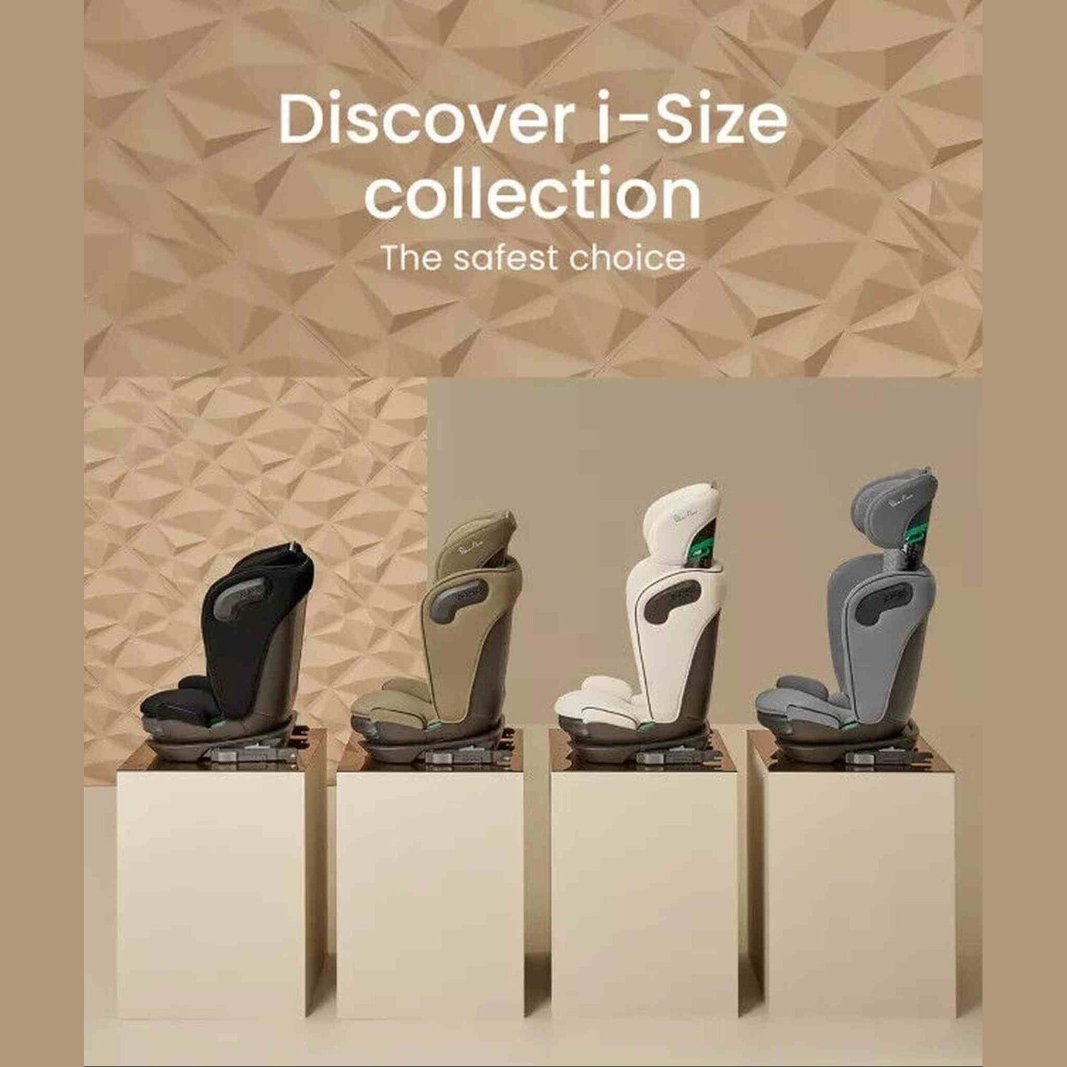 Silver Cross Discover i-Size with ISOFIX Child Baby Car Seat Booster - Almond