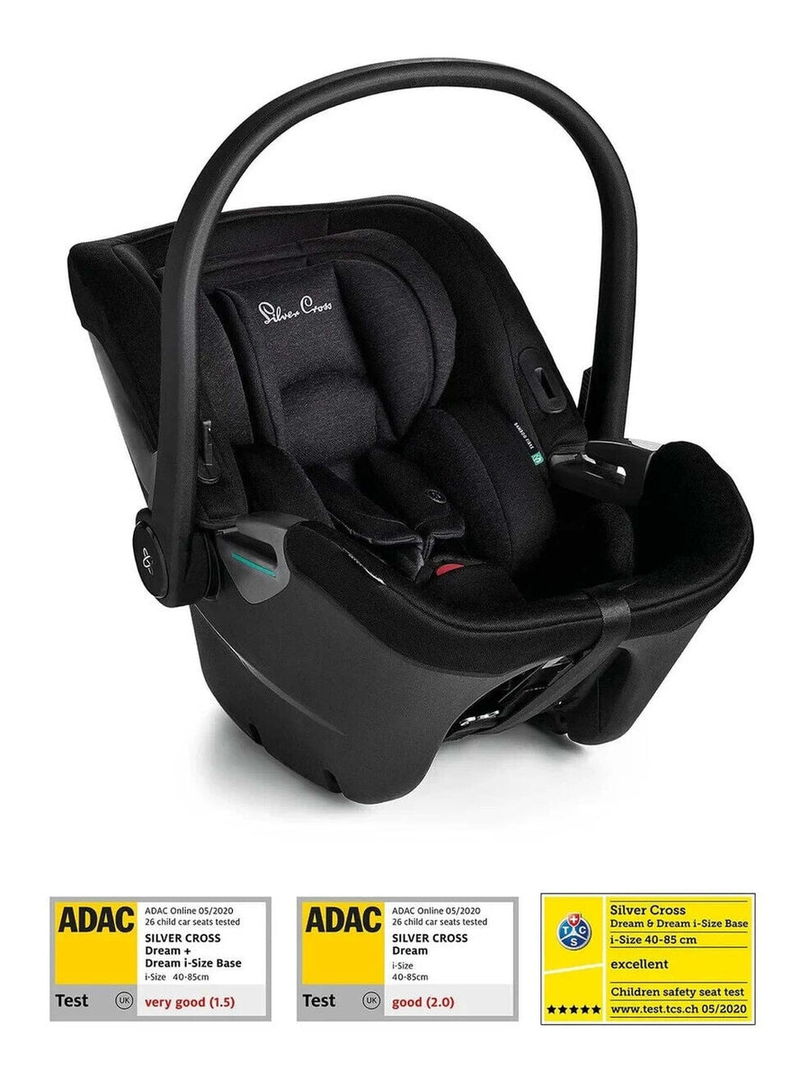 Silver Cross Dream i-Size Baby Carrier Baby Car Seat Travel Isofix Base - Space Silver Cross Mama's Joy