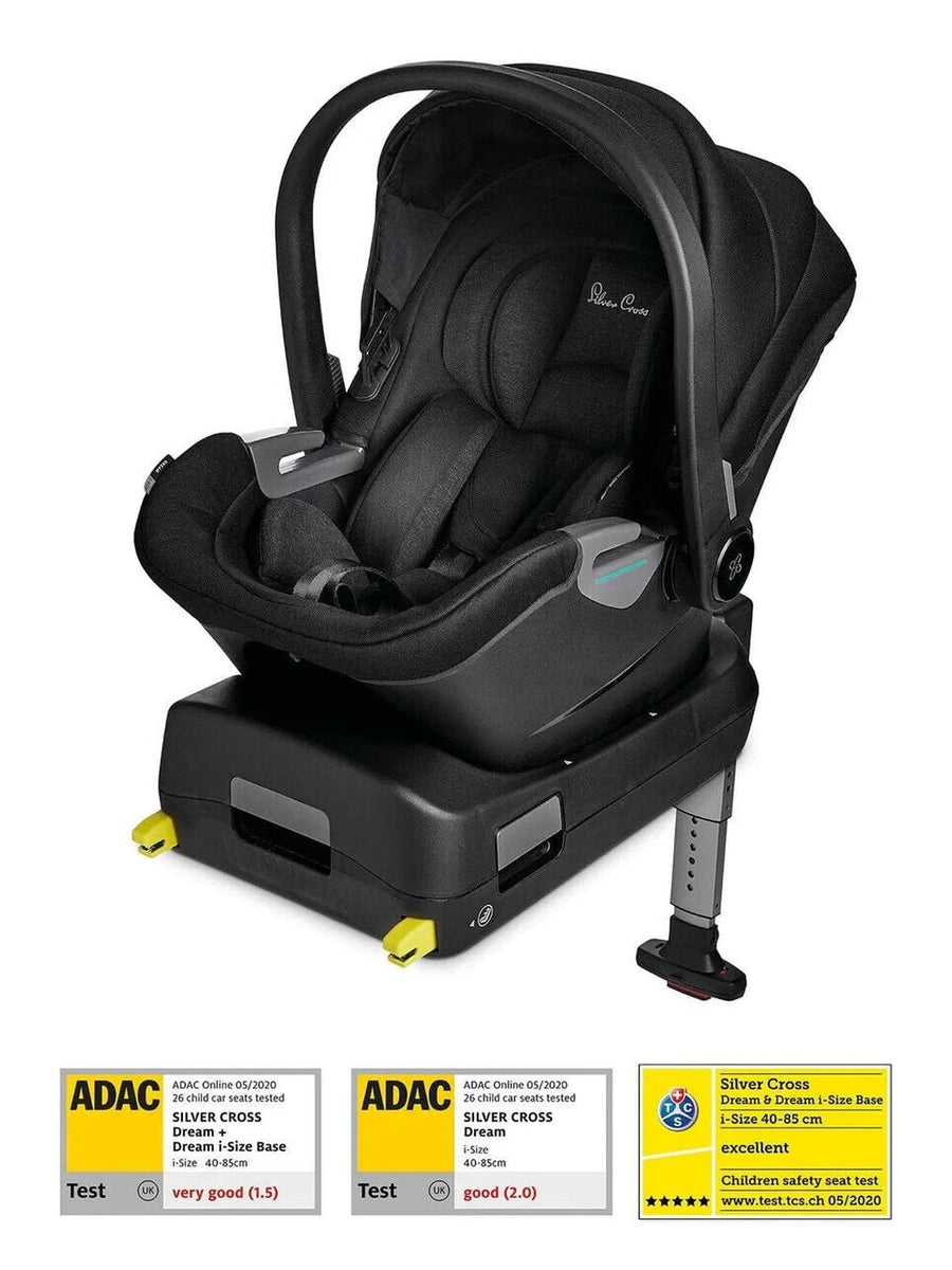Silver Cross Dream i-Size Baby Carrier Baby Car Seat Travel Isofix Base - Space Silver Cross Mama's Joy