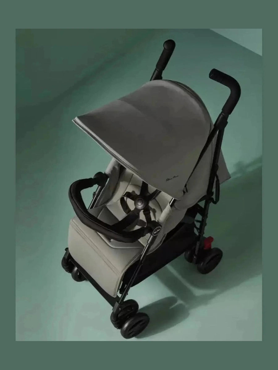 Silver Cross Pop Stroller – Lightweight, Birth to 22kg | One-Hand Fold, UPF 50+ Hood Sage Silver Cross Mama's Joy