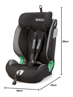 Sparco SK5000i i-Size Childs Car Seat ISOFIX Black/Grey Sparco Mama's Joy