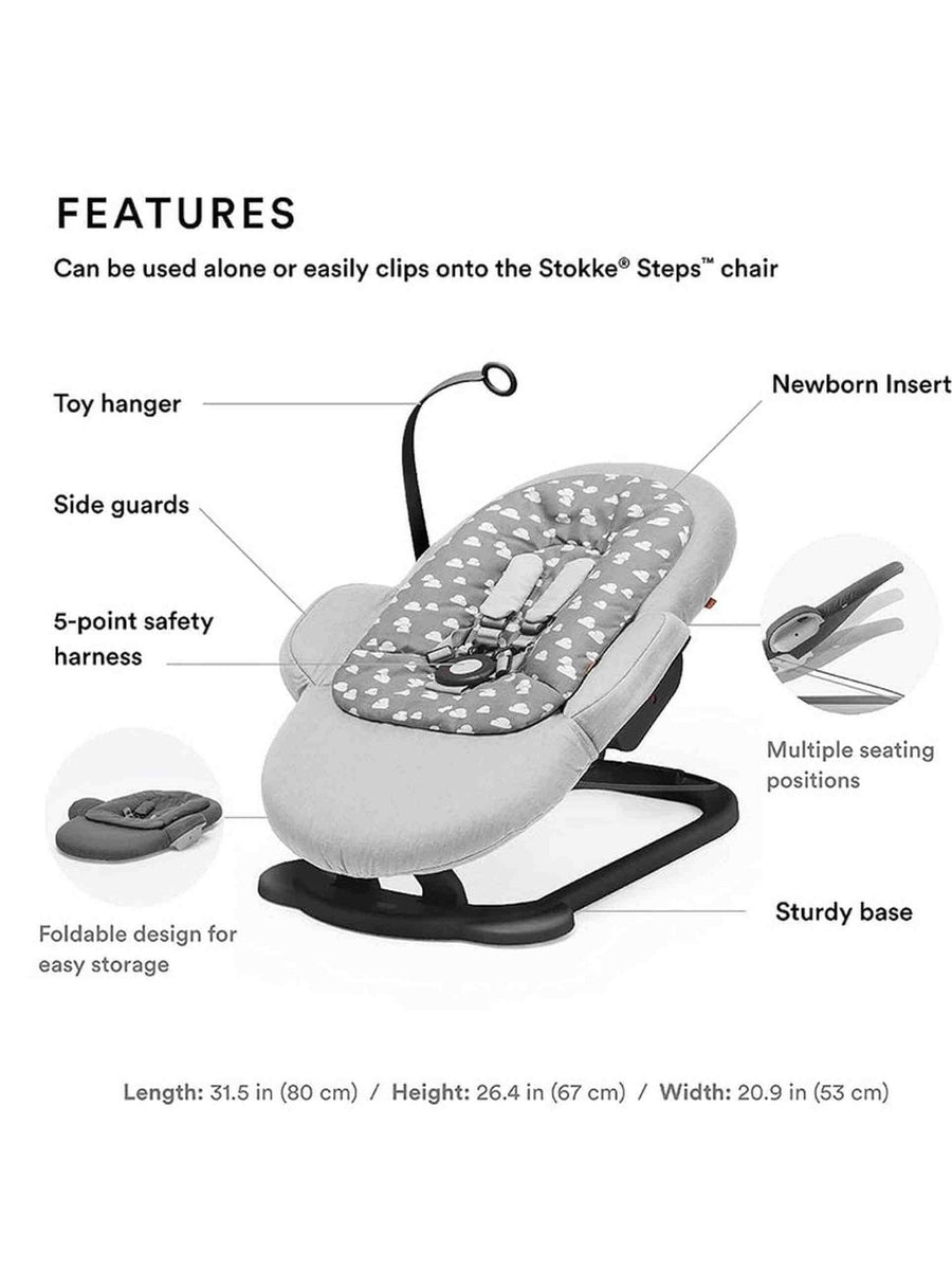 Stokke Steps Baby Bouncer Grey Clouds Stokke Mama's Joy
