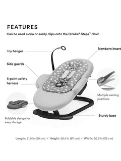 Stokke Steps Baby Bouncer Grey Clouds Stokke Mama's Joy