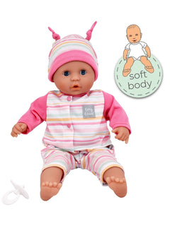Tiny Tears Baby – 38cm Soft Bodied Doll with 16 Baby Sounds John Adams Mama's Joy