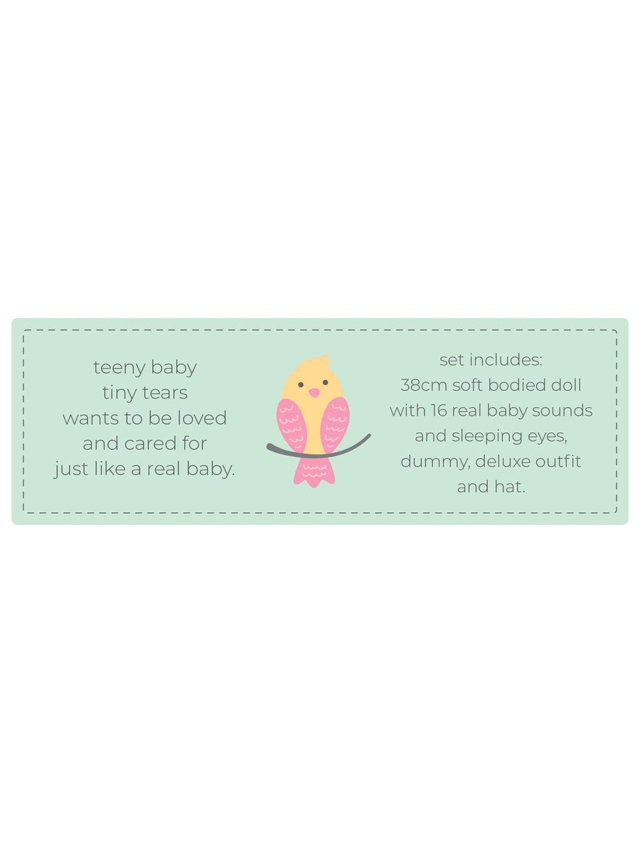 Tiny Tears Baby – 38cm Soft Bodied Doll with 16 Baby Sounds John Adams Mama's Joy