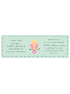 Tiny Tears Baby – 38cm Soft Bodied Doll with 16 Baby Sounds John Adams Mama's Joy