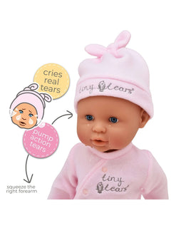 Tiny Tears Baby Deluxe – Interactive Doll with 20 Baby Sounds John Adams Mama's Joy